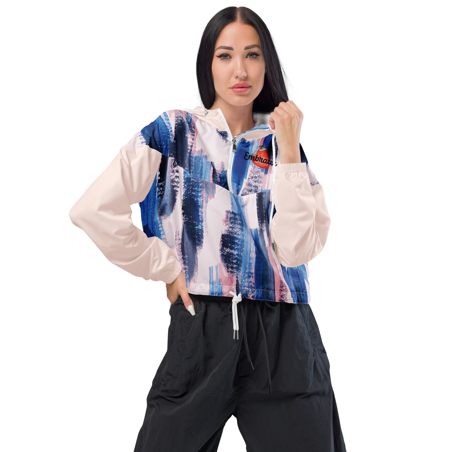 Embracers triple tone cropped windbreaker