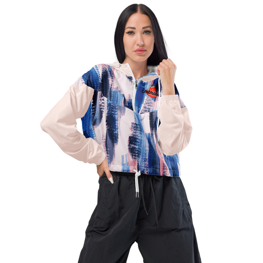 Embracers triple tone cropped windbreaker